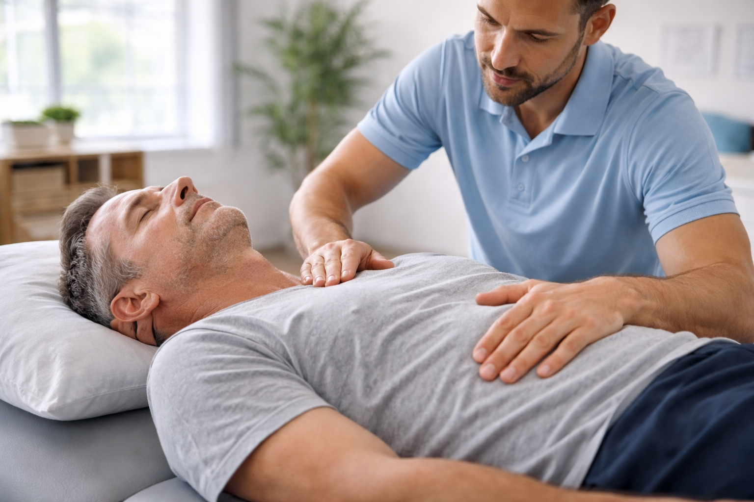 Trattamento osteopatico manuale con approccio olistico in ambulatorio specializzato